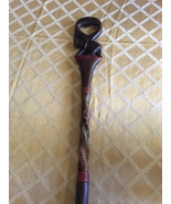 Antique victorian crane carved wood african wild life scenes 35.5&quot; long - $100.00