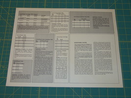 SPI "Wacht am Rhein' Charts & Tables Sheet. Excellent Condition FREE SHIPPING - $10.99