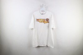 Vintage Y2K Harley Davidson Mens 2XL Spell Out Tribal Fire Flames T-Shirt White - £35.01 GBP