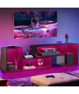 Yitahome Diy Tv Stand With Led Strip, Contemporary Deformable, Black. - $126.95