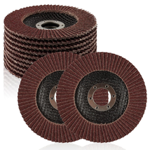 10 Pack Flap Discs 80 Grit 4 1/2 in Grinding Wheel Flapper Wheel for Die Angle  - £14.14 GBP