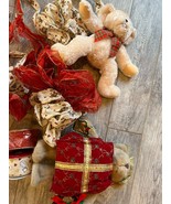 Christmas Tree decorating Kit Set Decor Bears Cats Stuffed Plush Ribbon ... - $803.84 MXN