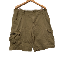 Steve &amp; Barry&#39;s Mens Cargo Shorts Brown Flat Front Pockets 100% Cotton 38 - £11.86 GBP
