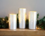 Set of 3 Illuminated Starry Night Hurricanes by Valerie in Silver - $193.99