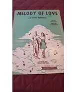 Melody Of Love Sheet Music Voice Piano 1954 Tom Glazer &amp; H Engelmann - €3,34 EUR