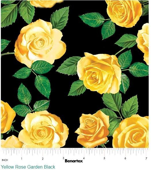 Cotton Flowers of Friendship Roses Cotton Fabric Print by the Yard D383.64 - $13.95