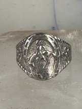 Cowboy ring boy band horseshoe horse size 6.75 sterling silver 50&#39;s wome... - $77.22