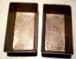 Bake King Metal Bread Loaf Pan LOT no. 22 MCM VTG Waffle Textured Folded... - $34.59