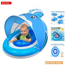 UPF 50+ Dolphin Baby Float with Safety Seat for 6-36  - Inflatable Fun! - $48.46