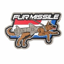 Fur Missile PVC Patch - Full Color Show Your Support For Man&#39;s Best Friend - $8.28