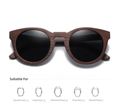 New Style Design 100% Bamboo Polarized Sunglasses Men Women Fashion UV400  - £31.36 GBP