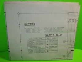 Times Square Shuffle Alley Wiring Diagram Schematic Sheet Original Unite... - £26.28 GBP