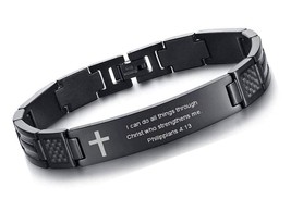 Stainless Steel Religous Scripture Quote Faith Link - £46.97 GBP