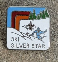 SKI SILVER STAR Skier Travel Resorts Ski Souvenir Vintage Lapel Hat Pin Canada - £8.78 GBP