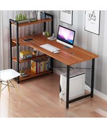 Laptop Desk with Shelves 57 Inch Corner Computer Desk with CPU Stand Hom... - £130.77 GBP