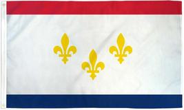 New Orleans Louisiana Flag Polyester 3 x 5 Foot 3x5 Mardi Gras Fleur de Lis PREM - £3.90 GBP