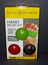 Gaiam Wellbeing Hand Relief Kit 3 Color Balls New Worn Package (K) - £12.95 GBP