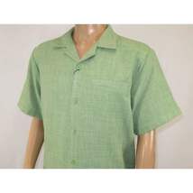 Men 2pc Walking Leisure Suit Short Sleeves By DREAMS Fancy 265-34 Lime Green image 12