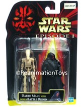 Star Wars The Phantom Menace EP1 Sith Darth Maul &amp; Battle Droid 2-Pack Excl MOC - £31.96 GBP