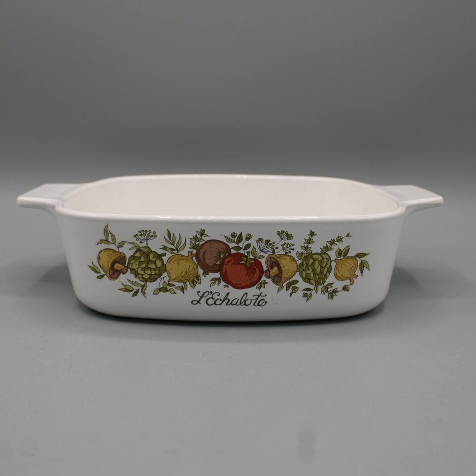 Primary image for Vintage Corning A-1-B 1 Quart Casserole Dish Spice of Life L'Echalote *No Lid*-B