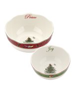Spode Christmas Tree Vintage Scalloped Bowls, Set of 2 - £30.95 GBP