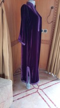 Moroccan Purple Gown velvet kaftan with belt, Velvet long dress, purple ... - £297.36 GBP