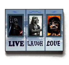 Framed Star Wars Darth Vader Live Laugh Love Parody 8.5 X 11 - £15.03 GBP