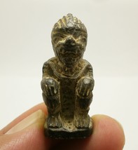 Lord Hanuman mini statue figurine LP Soon 1930s Antique Thai Hanumaan amulet mon - £93.90 GBP