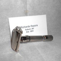 Gillette Fat Boy Razor Adjustable Refurbished Replated Mirror Nickel E4–11 - £120.19 GBP