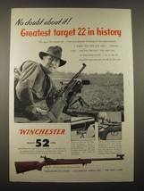 1957 Winchester Model 52 Rifle Ad - No doubt about it! Greatest target 22 - £14.78 GBP