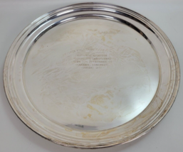 Vtg Amateur Field Clubs Shooting Dog Sterling Silver Award Plate Alvin 503g - £350.44 GBP