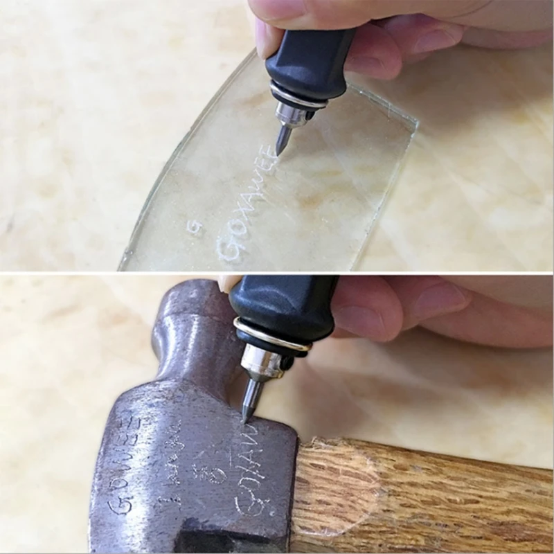 220V Electric Engraving Carving Pen Plotter hine Chisel Tips on   Gl Plastic Cei - £45.37 GBP