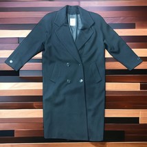 Jones New York JNY Black 100% Pure Wool Over Coat Longline 2 Button Size... - $49.35