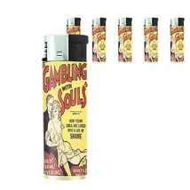 Vintage Poster D307 Lighters Set of 5 Electronic Refillable Gambling Souls - £12.39 GBP