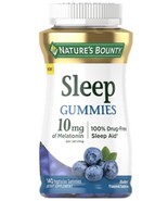 Nature&#39;s Bounty Sleep Gummies 10mg Melatonin 140ct Ea Blueberry Flavor - $15.93