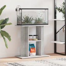 Aquarium Stand Concrete Grey 60x30x60 cm Engineered Wood - £28.08 GBP