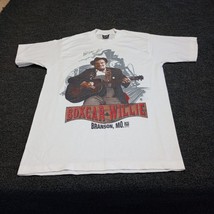 Vintage Boxcar Willie Shirt Adult Medium White Crew Neck Signed Single Stitch - £29.56 GBP