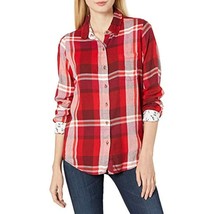 $80 Lucky Brand Long Sleeve Button Up One Pocket Classic Plaid Shirt XS - $15.39