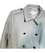 Liz Claiborne Grey Jacket Trench Coat Size Large - $857.49 MXN