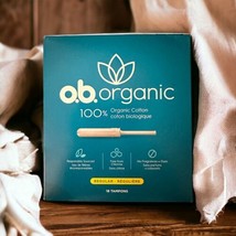 o.b. OB Organic Tampons 100% Organic Cotton, Regular &amp; Super Tampons 54 CT - £27.36 GBP