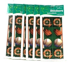 6 Party Express From Hallmark Baseball Stickers 4 Sheets Use To Decorate Crafts - £12.78 GBP