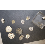 Vintage 60's 70's Variété Montre Pièces Lot Elgin Uweco Mouvement Cadran... - $33.23