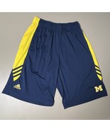 Adidas Climalite Men’s Shorts M University Of Michigan Navy Blue And Yellow - $27.72