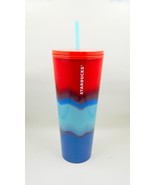 Starbucks Acrylic Red Green Blue Wave Cold Drink Cup 2020 Venti Tumbler ... - £23.58 GBP