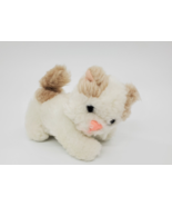 Vintage Kitten Cat Pink Nose 6&quot; White Tan Plush Polyfect Stuffed Animal ... - $16.39 CAD