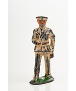 -Antique Vintage BARCLAY Lead Toy Soldier Navy Doctor in White with Red Bag - $18.58 CAD