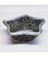 IHI Star Shaped Silver Metal Wire Woven Beaded Bowl Basket Made In India... - $607.58 MXN