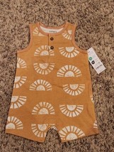 CARTER&#39;S 1 PC GOLD SUN COTTON PRINT ROMPER SLEEVELESS  Size 3 Month - $5.00