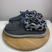 Hey Dude BRITT Fur Lined Wool Charcoal Grey Cheetah Women’s Size 10 Shoes - £23.21 GBP