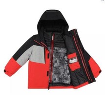 Boys Jacket 3 in 1 Hooded Red Black Camo Gray Weather Resist All Seasons... - £51.38 GBP